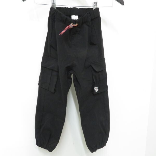 衣服◆PaulSmith ポールスミス ドロストカーゴロングパンツ ジュニア キッズ 4143107 ブラック サイズ 110 未使用品 ●AS5916■