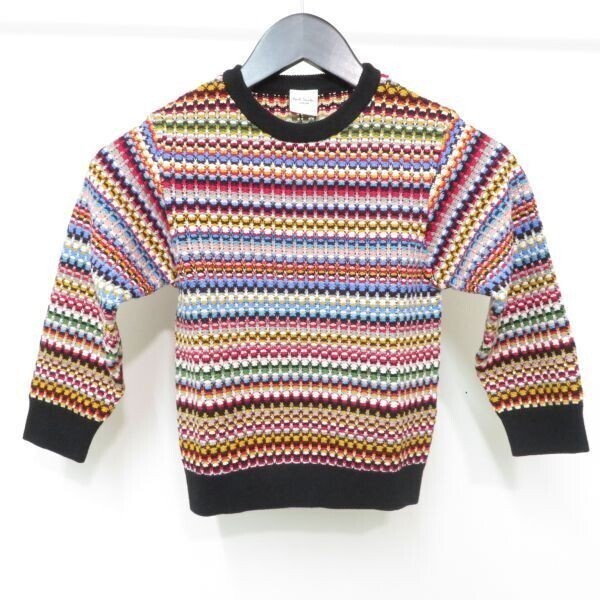 衣服◆PaulSmith ポールスミス マルチボーダーセーター ジュニア キッズ 4143208 Sサイズ 未使用品 ●AS5912■