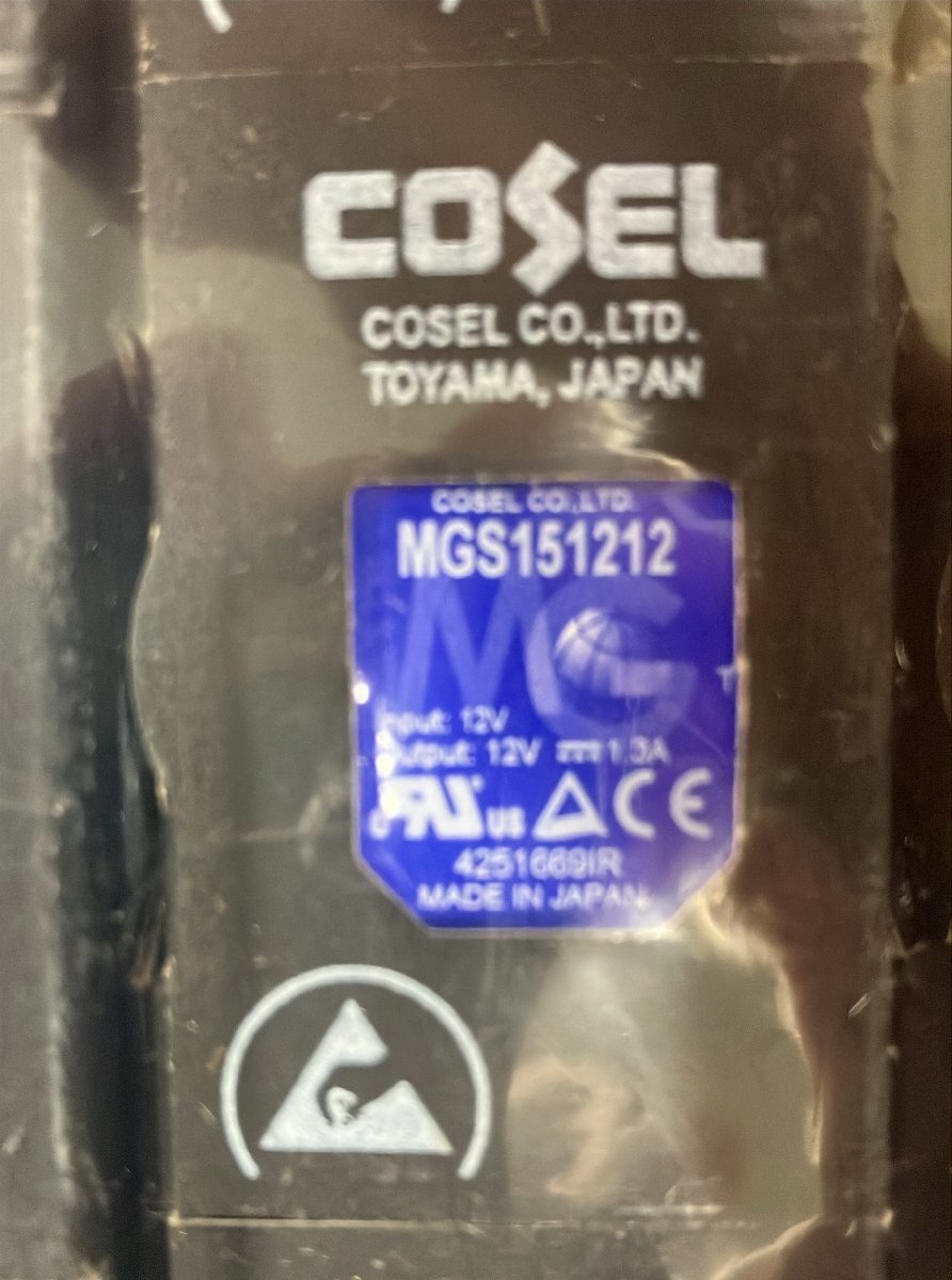 【新品】COSEL(コーセル)　電源　MGS151212