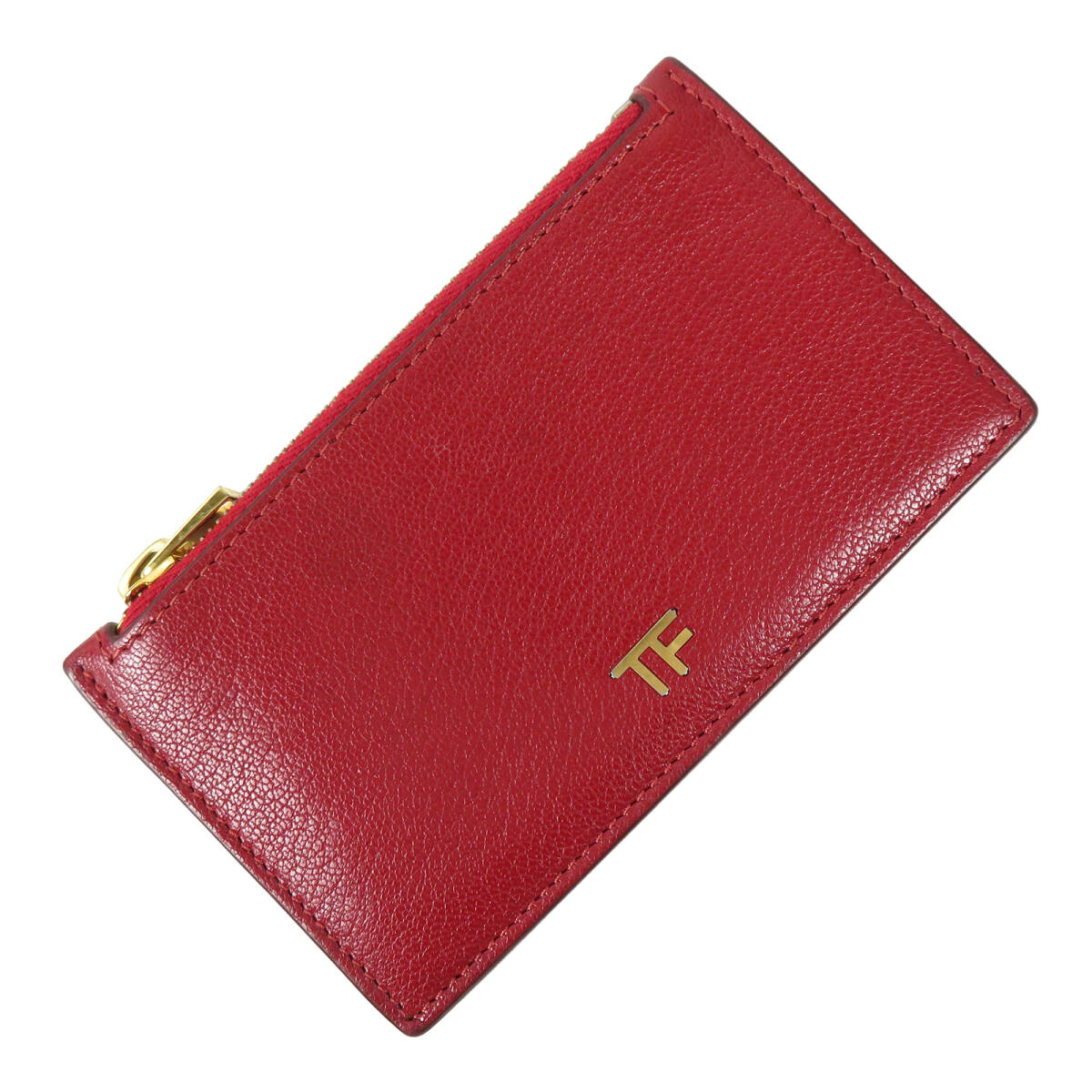 TOM FORD トムフォード フラグメントケース コインケース 小銭入れ カードケース レザー レッド 赤 ロゴ S0271T-018-AAD