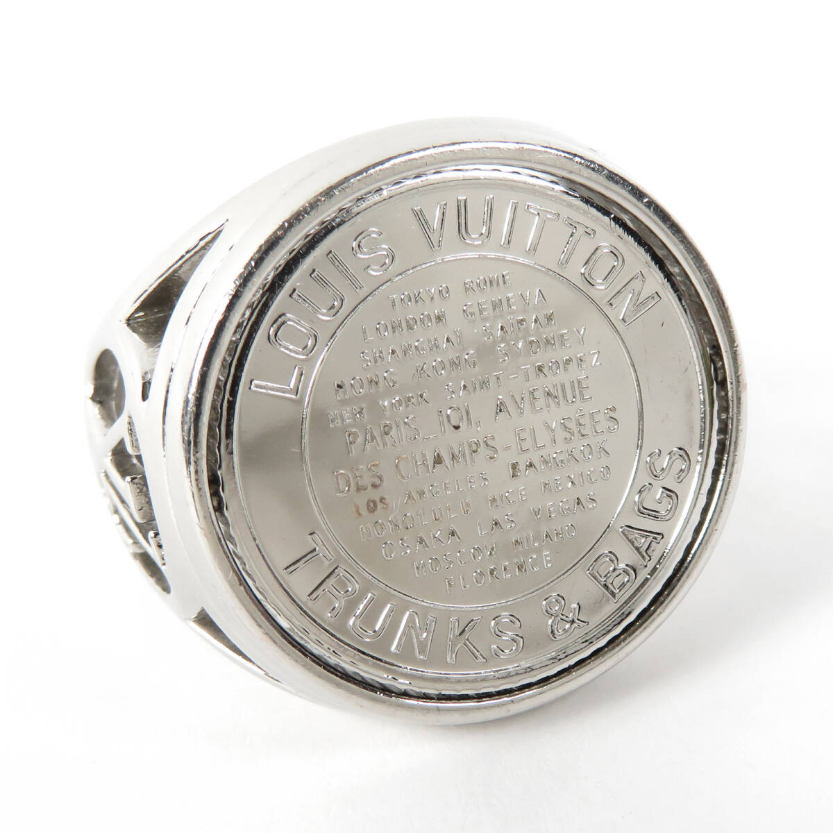 Louis Vuitton ルイヴィトン シュヴァリエール・メダリオン 指輪 リング M63668 Mサイズ シルバーカラー 18.5号 #18.5 回転トップ