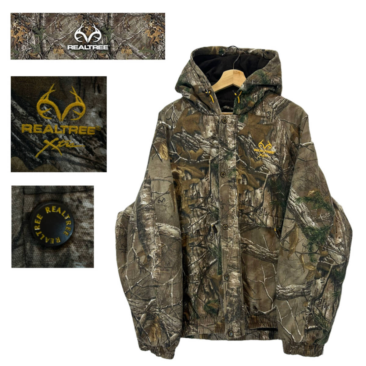 【希少】REALTREE Xtra カモフラージュ ハンティングジャケット サイズ2XL リアルツリー アウトドア ミリタリー ジャケット