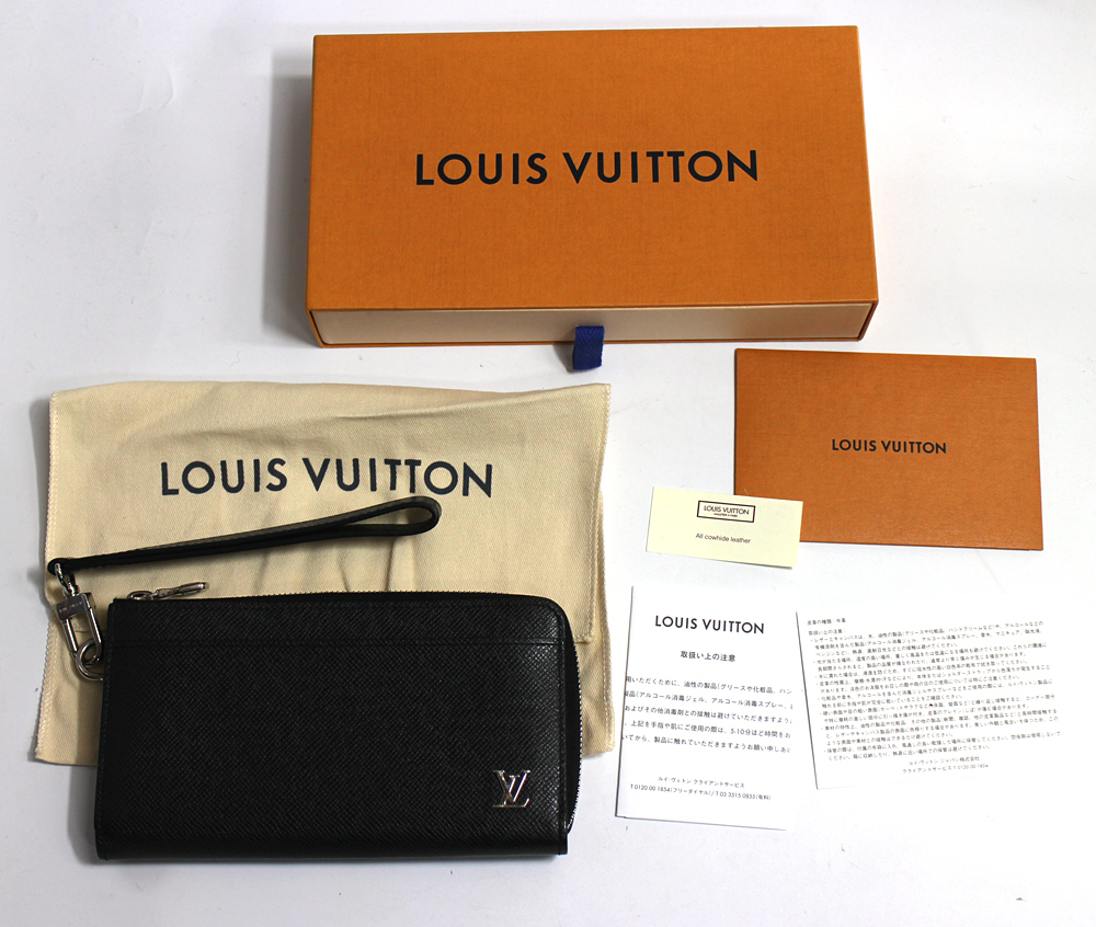 【LOUIS VUITTON】ルイヴィトン タイガ ジッピー ドラゴンヌ M69409 長財布 ブラック ストラップ付 財布