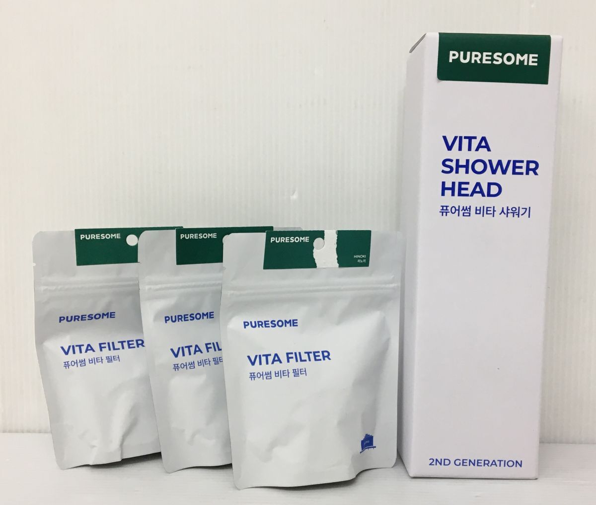 S11-459-105▲【未使用】PURESOME(ピュアサム)VITA SHOWER HEAD ビタシャワーヘッド/ビタフィルター(ビタシャワーヘッド専用)×3 4点セット