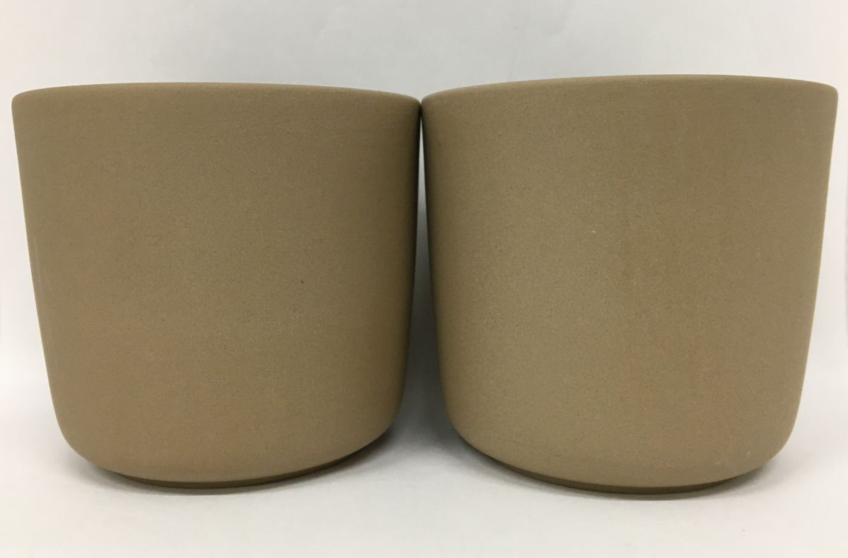 S11-454-105▲【中古】marimekko(マリメッコ)　湯のみ　湯呑　コップ　茶色/黒 　2点セット　※本体のみ
