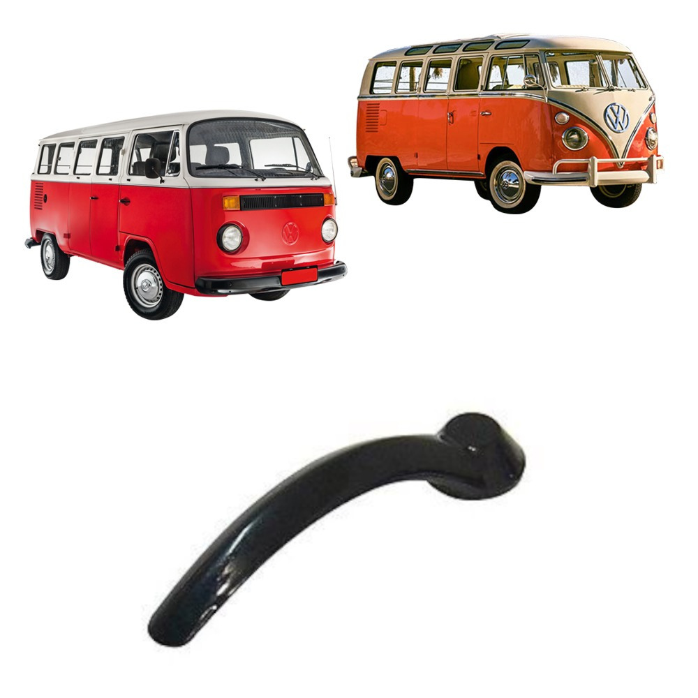 インテリア インナー フロント サイド ドア ハンドル ブラック 黒 スチール T2 バス コンビ ＶＷ 空冷VW フォルクスワーゲン クラシック