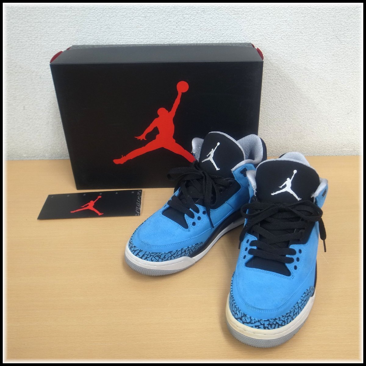 1281T　NIKE ナイキ　AIR JORDAN3 RETRO エア ジョーダン3 レトロ　スニーカー　136064-406　ブルー　27.0cm
