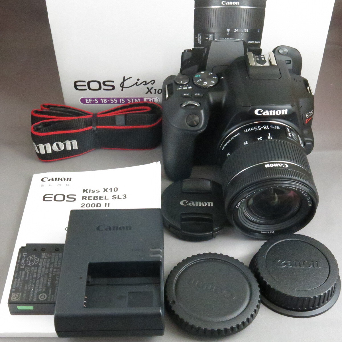【新品同様】Canonキヤノン キャノン　EOS Kiss X10 EF-S18-55mmF3.5-5.6IS STM　★NO.9845