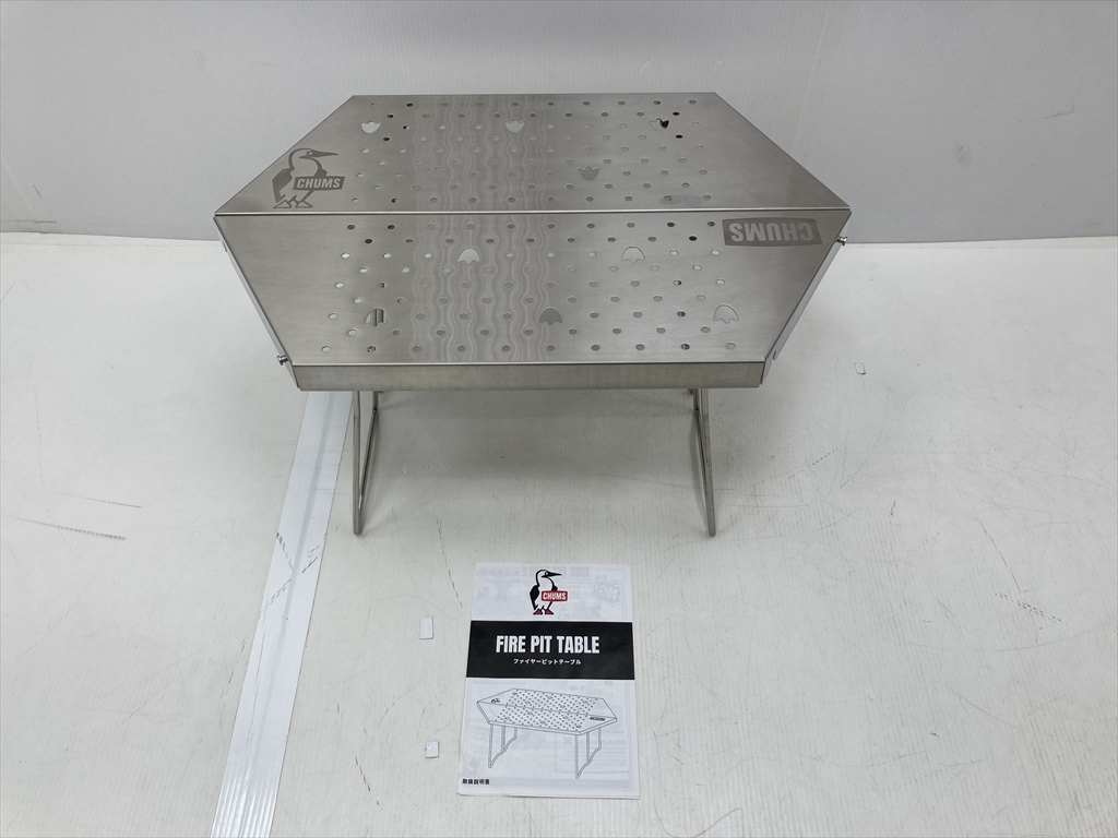 下松)CHUMS チャムス ファイヤーピットテーブル 焚き火テーブル ステンレス製 アウトドア キャンプ ◆★J251221R02A NN21A