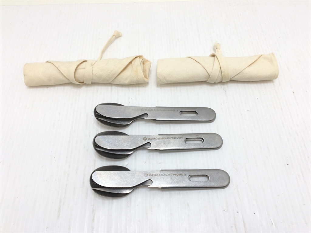 下松)グローカルスタンダードプロダクツ CAMP 3pcs ナイフ スプーン フォーク カトラリー アウトドア ◆★J260124R10B PA24A