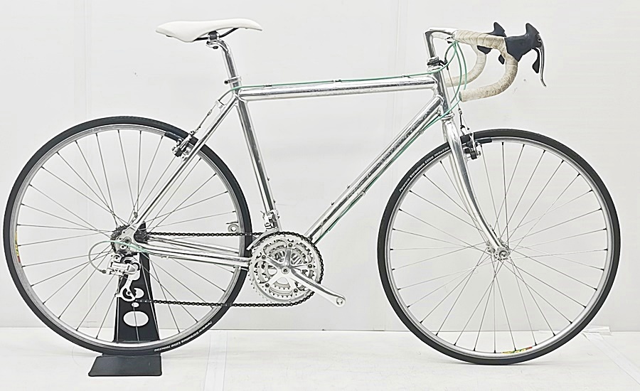 下松)現状品 メーカー不明 シクロクロス シルバー 3ⅹ9速 フレームほか劣化あり ▲B260125N02A PA25B