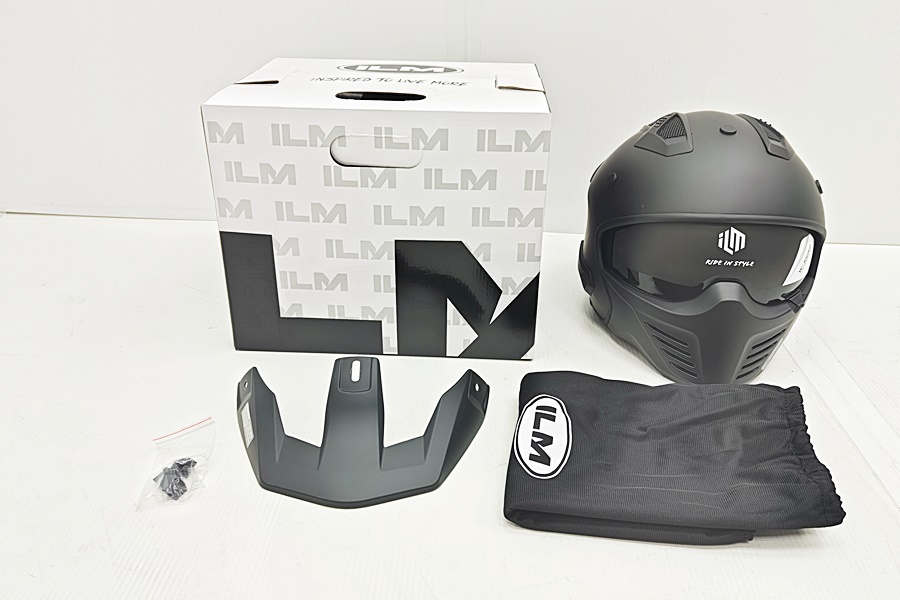 下松)ILM システムヘルメット ILM-726X マットブラック Mサイズ 2023年製 美品 ▲★C260128N04A PA28C