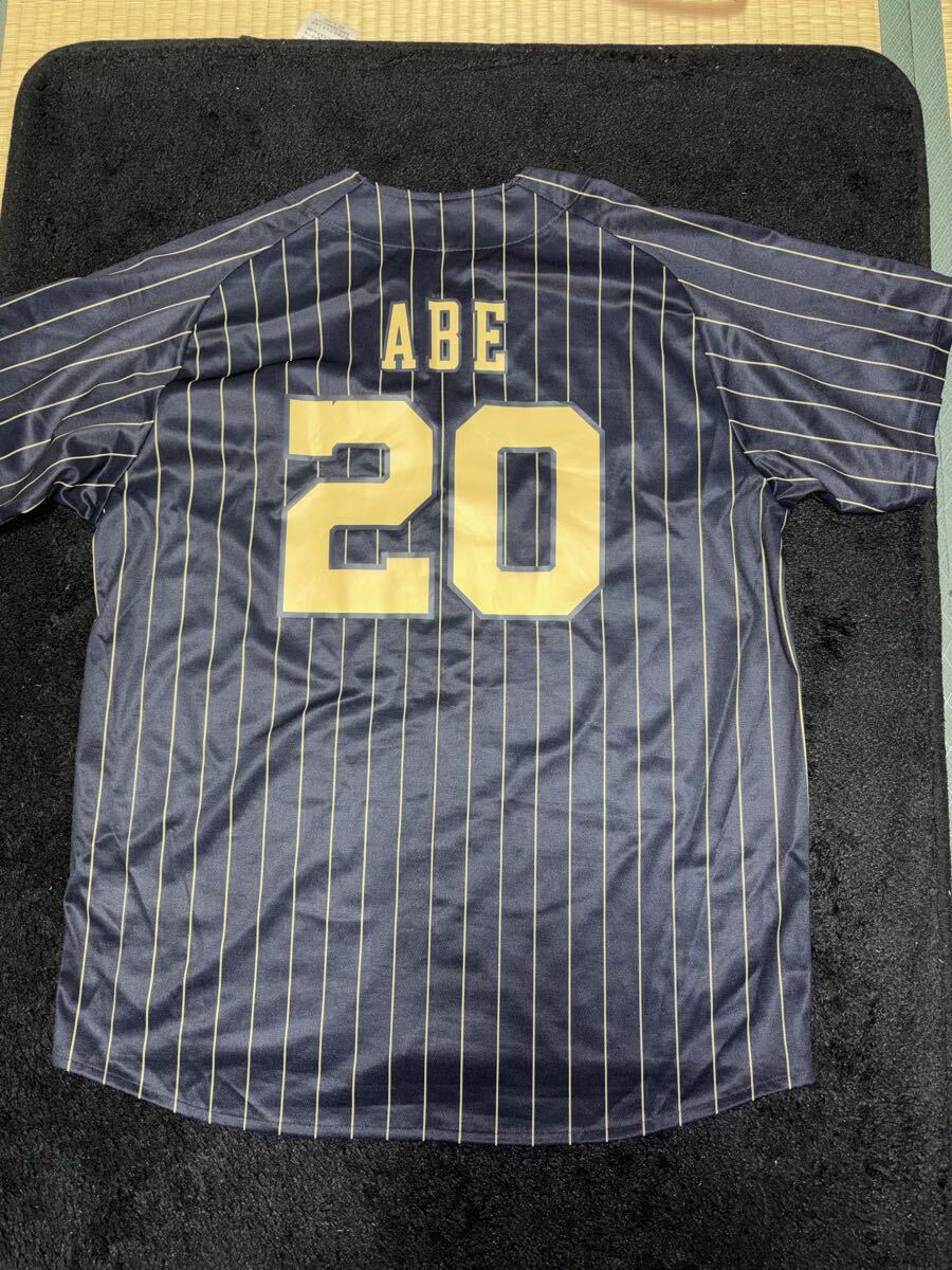 即決 送料無料 オリックスバファローズ 阿部翔太 ユニフォーム Lサイズ 2024年 サード プリント圧着