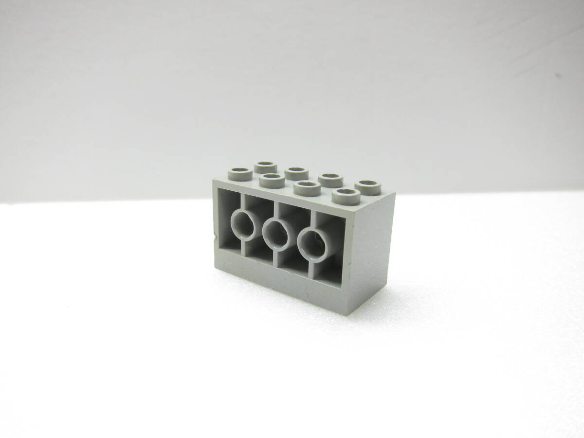 【パーツ-No.481】LEGO　パーツ　特殊　2×4×2側面ホール付ブロック　旧灰色　◇#6061◇宇宙/スペースポリスⅡ◇レゴ