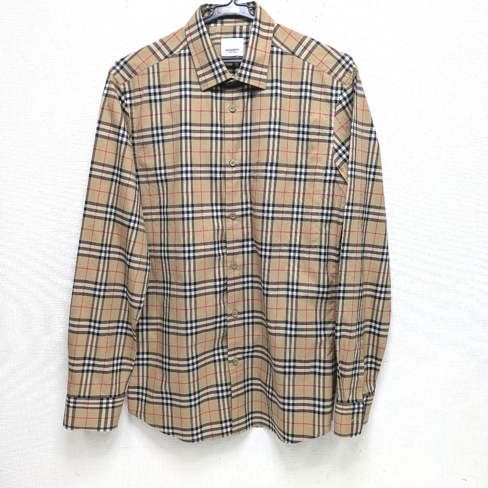 Dz808911 バーバリー 長袖シャツ ノバチェック柄 8070582 メンズ BURBERRY 中古