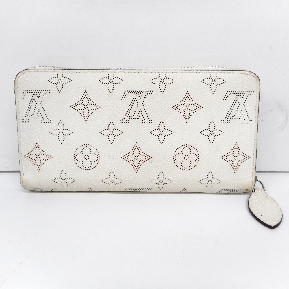 ID347091 ルイ・ヴィトン 長財布 ジッピー・ウォレット モノグラム マヒナ M80314 ホワイト系 レディース LOUIS VUITTON 中古