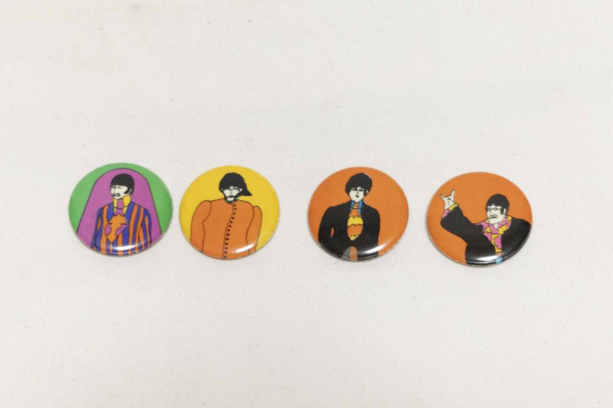 ☆アメリカン(イギリス)ヴィンテージ/60s(60年代)/ビートルズ4人缶バッチ/ジョン・ポール ・ジョージ・リンゴ/未使用品/デッドストック☆