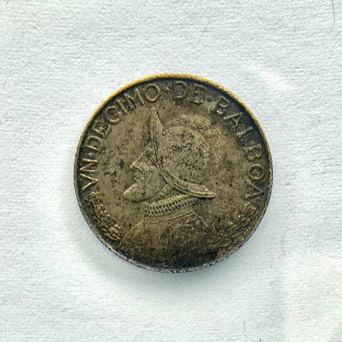 K-30-150【鴇】【LPP】パナマ 1/10 バルボア銀貨 1962年 SV900 約2.5g 珍品 コレクション 海外硬貨