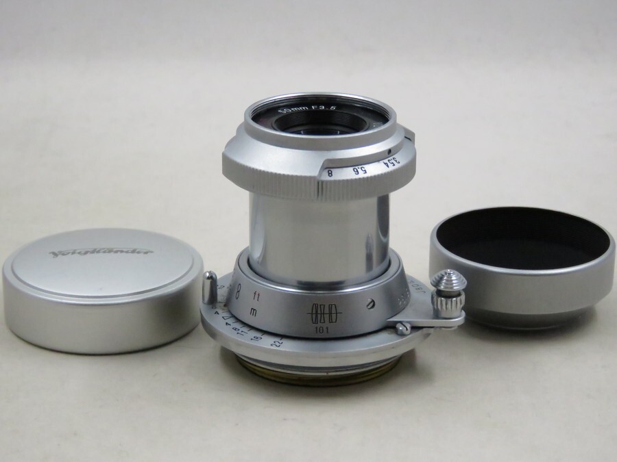[23124W2]★新品級美観★Voigtlander フォクトレンダー Heliar 50mm f3.5 101周年 フード付き Lマウント