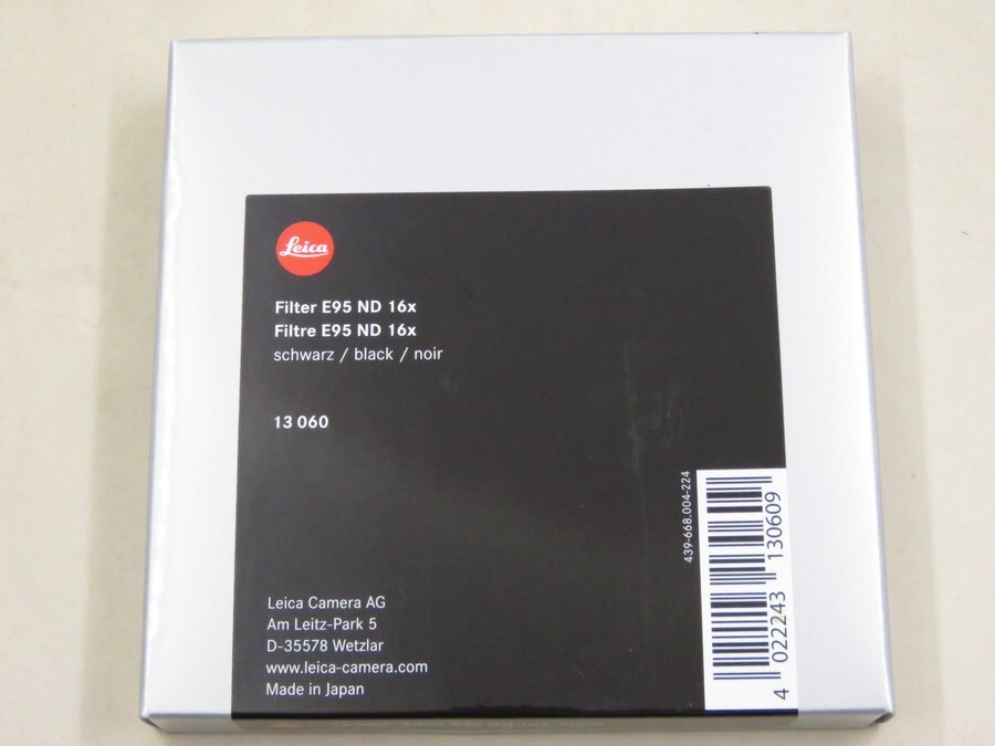 [23162W5]★新品未使用★LEICA Filter E95 ND 16x 13060 元箱付き