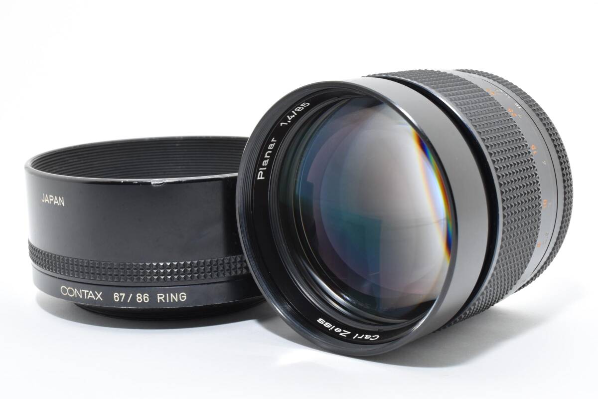 ★良品★CONTAX コンタックス Carl Zeiss T* Planar 85mm F1.4 フード付★　#U0311 #101878