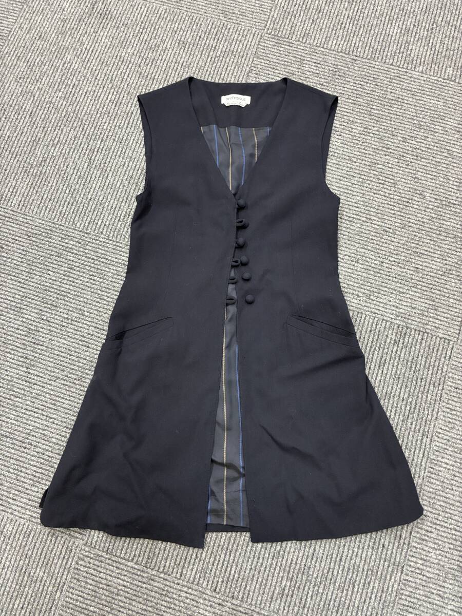 1439★SPORTMAX スポーツマックス ネイビー 紺 ベスト ジャケット コート レディース 42 古着 中古 美品 アパレル