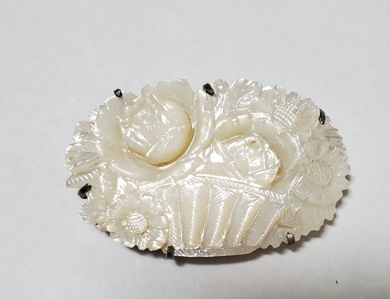 超レア　シェル 帯留め 和装小物 レディース アクセサリー 22ｇ きれいめ