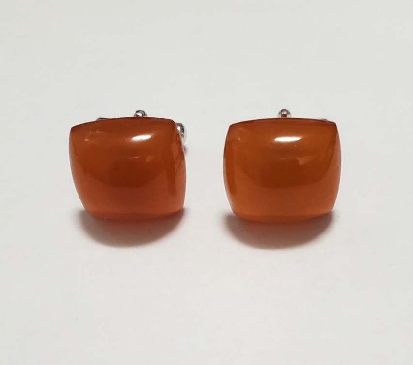 琥珀 コハク カフスボタン メンズ アクセサリー 7,2ｇ きれいめ