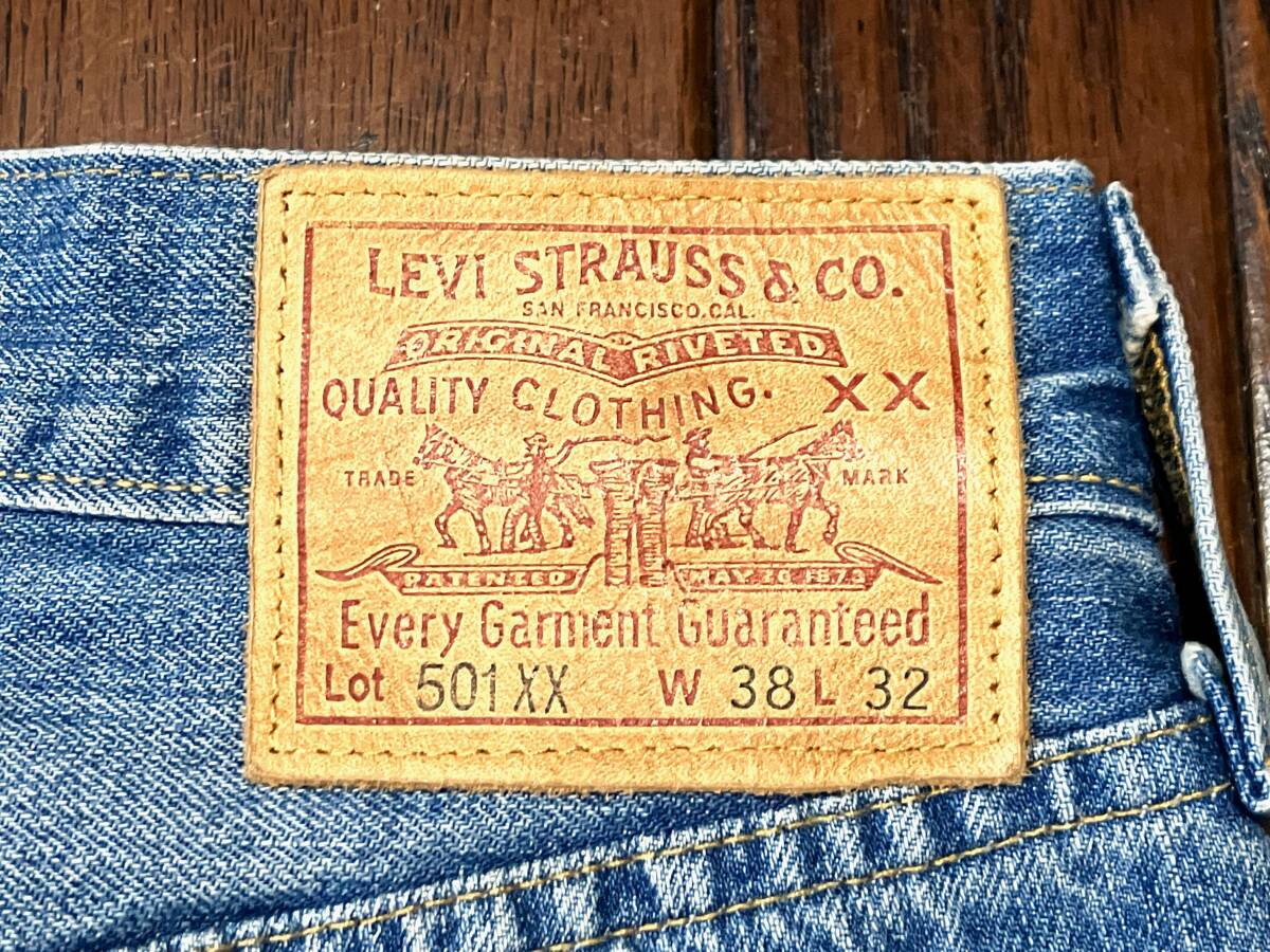 リーバイス LEVI'S 501XX w38 ビッグサイズ ビンテージ レプリカ ひげ落ち ジーンズ BIGE 赤耳 復刻 デニム パンツ 大きい ジーパン 日本製