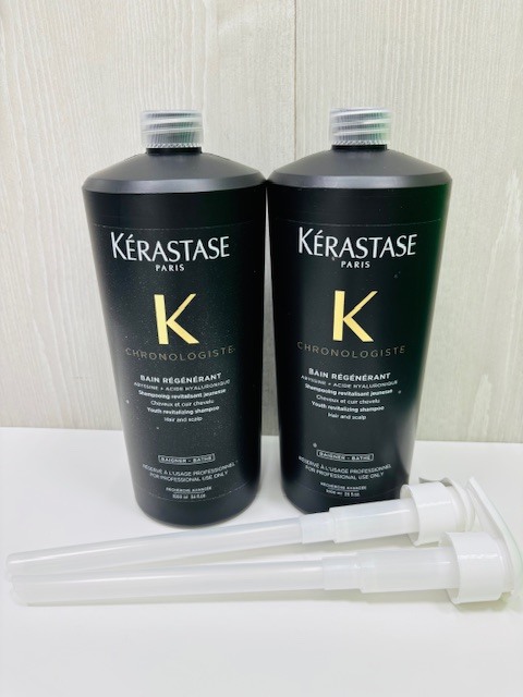 UWA(14333)正規品ケラスターゼ　CH　バン　クロノロジスト1000ml ポンプ付き　2個セット　未使用　業務用ボトル