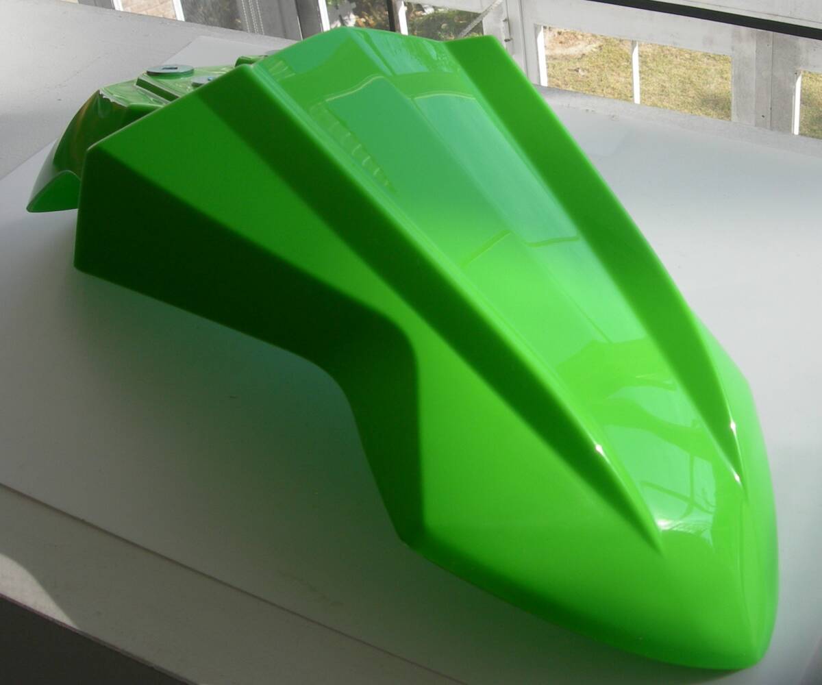 ◆KSR2 KSR1 KSR80 KSR50 KSR110◆フロントフェンダー 純正品 ライムグリーン◆KSR-2 KSR-110 プロ PRO◆カワサキ Kawasaki◆原付2種マーク