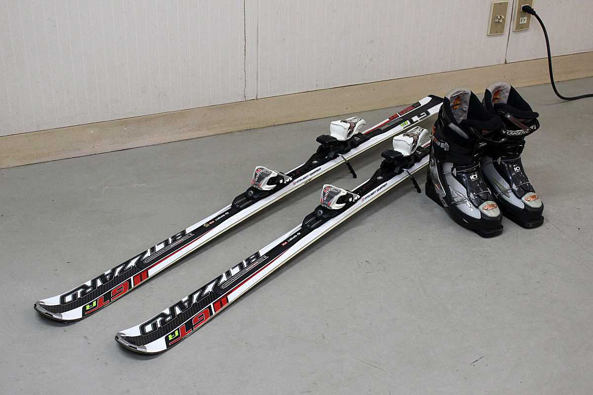 2点セット! BLIZZARD ブリザード スキー板 160cm ビンディング付き NORDICA ノルディカ 26.0cm 中古 現状 G-10 