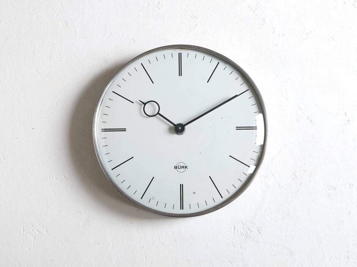 フランス BRILLIE 26.5cm 店舗 インダストリアル ウォールクロック オブジェ インテリア -371-A