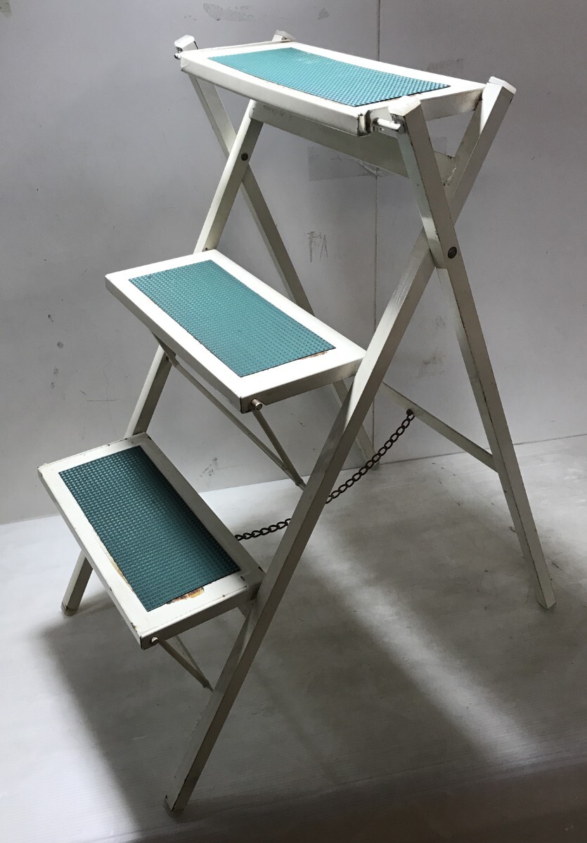 湘/スチール脚立/3段/脚立/踏み台/ステップ/折り畳み式/湘12.26-19漆