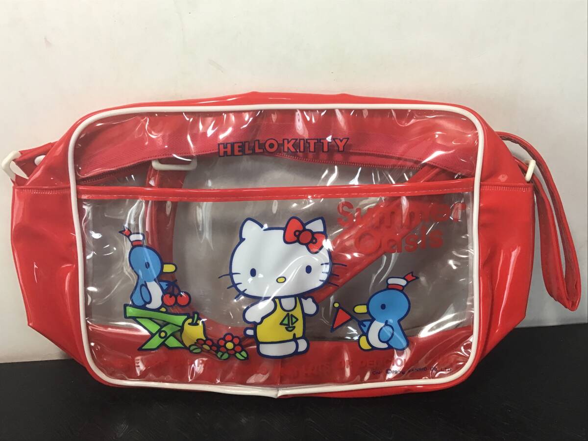 1976 サンリオ 旧ロゴ HELLO KITTY ビニールバック ファンシー コレクション 昭和レトロ 当時物 未使用 デットストック 長期保管 現状品