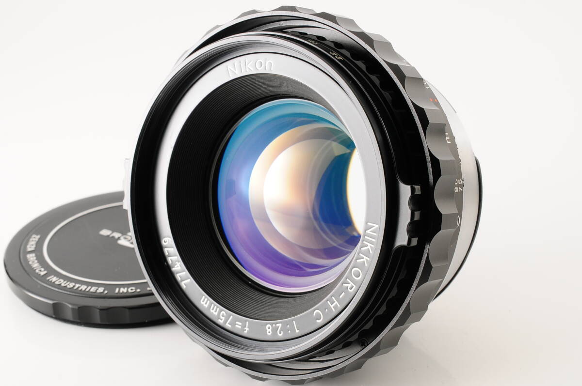 レア！【美品 保障付 動作確認済】 Nikon ニコン Nikkor H.C HC 75mm f/2.8 マニュアルフォーカス 中判レンズ Bronica S S2 EC TL用 #V1143