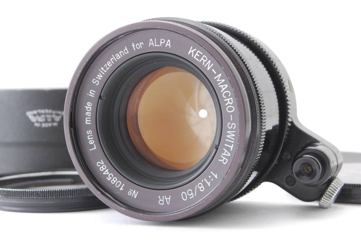 【美品 保障付 動作確認済】 レア黒 Kern ケルン Macro Switar 50mm f/1.8 AR マニュアル 標準レンズ Alpa アルパマウント #V1381