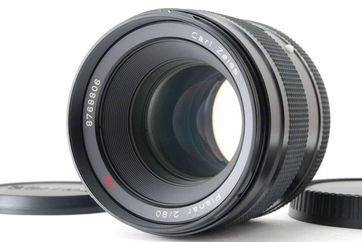 【超美品 保障付 動作確認済】 Contax コンタックス Carl Zeiss Planar T* 80mm F/2 中判レンズ ケース付 Contax 645 中判カメラ用 #V1055