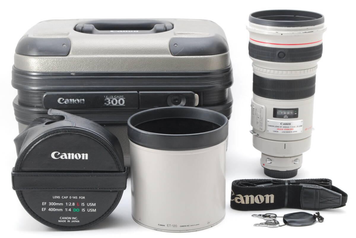 【美品 保障付 動作確認済】 Canon キヤノン EF 300mm f/2.8 L IS USM Telephoto オートフォーカス 望遠レンズ ケース＆フード付 #V1088