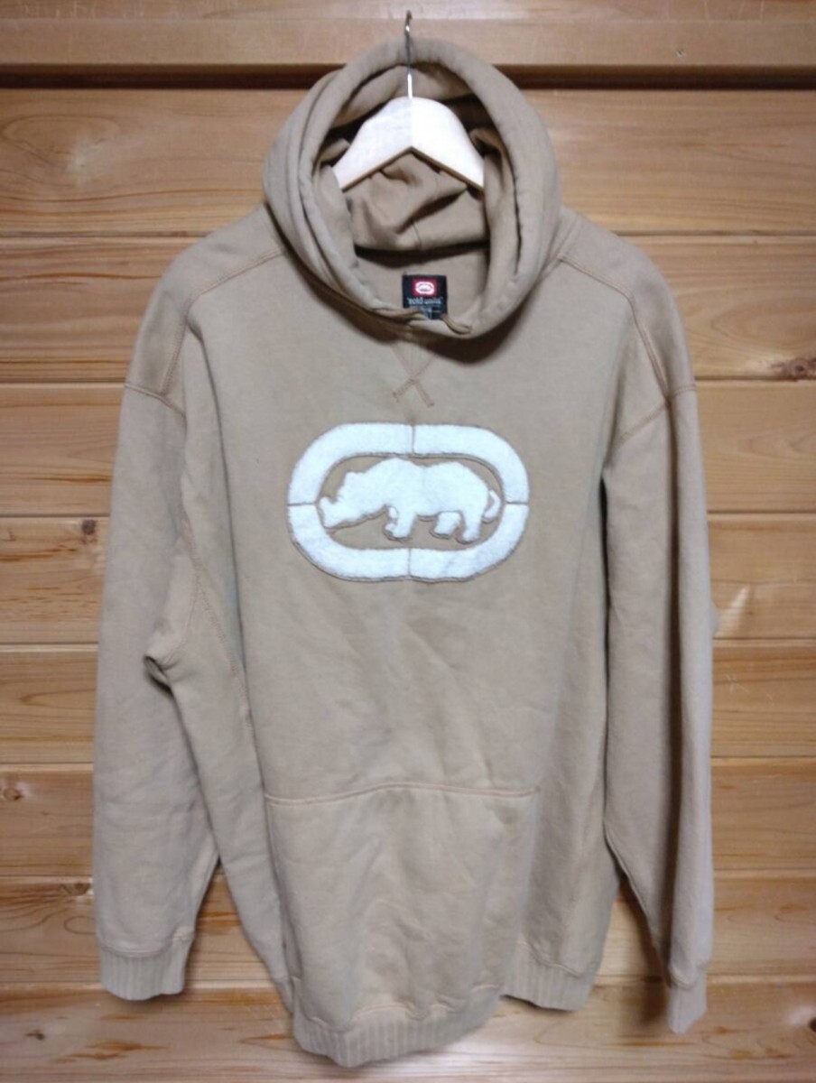 ecko unitd エコーアンリミテッド　メンズパーカー　XL ベージュ色　アメカジ　ビンテージ　B-BOY ストリート　人気ブランド