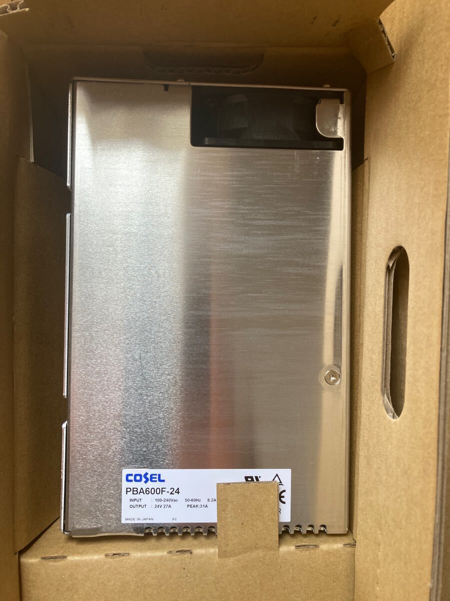 送料無料】 スイッチング電源 600W DC24V 27A出力 AC85～264V入力 AC/DC電源 ユニット型電源 PBA600F-24 コーセル COSEL 新品未使用