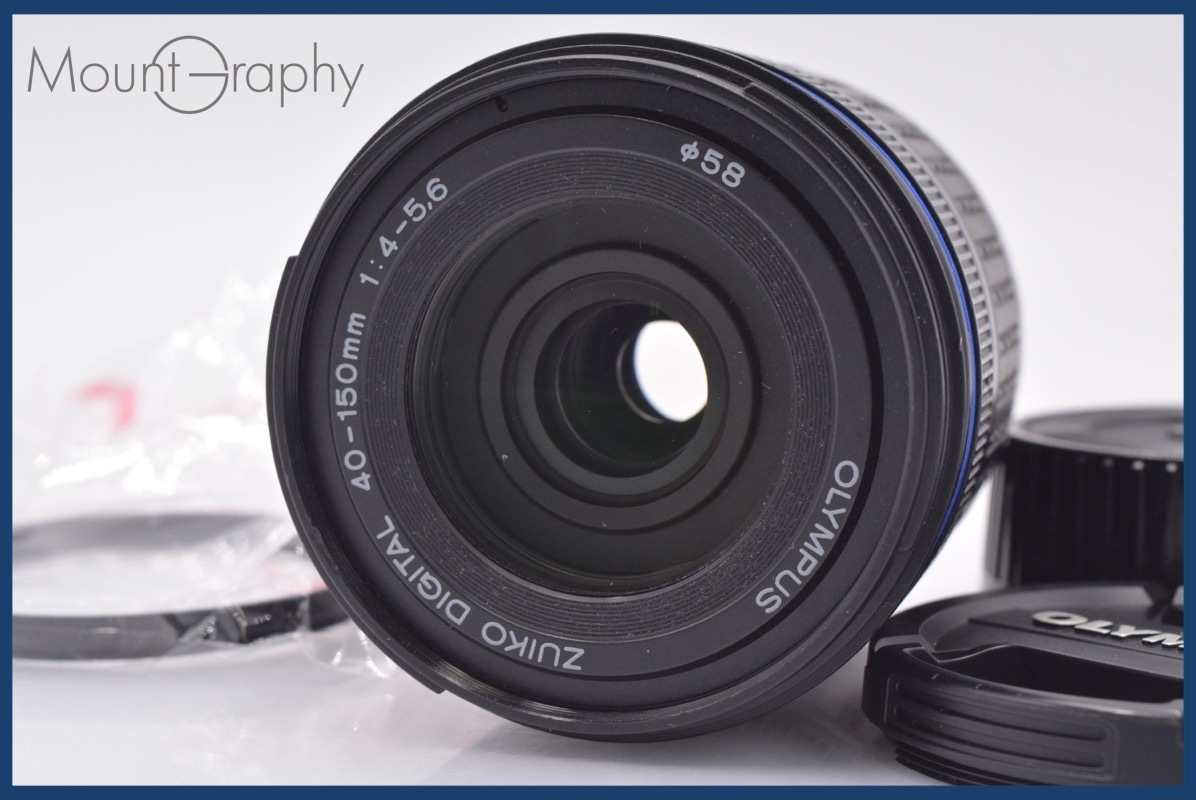 オリンパス OLYMPUS ZUIKO DIGITAL 40-150mm F4-5.6 ED 前後キャップ&レンズフィルター付 ★完動★同梱無料 #am2801