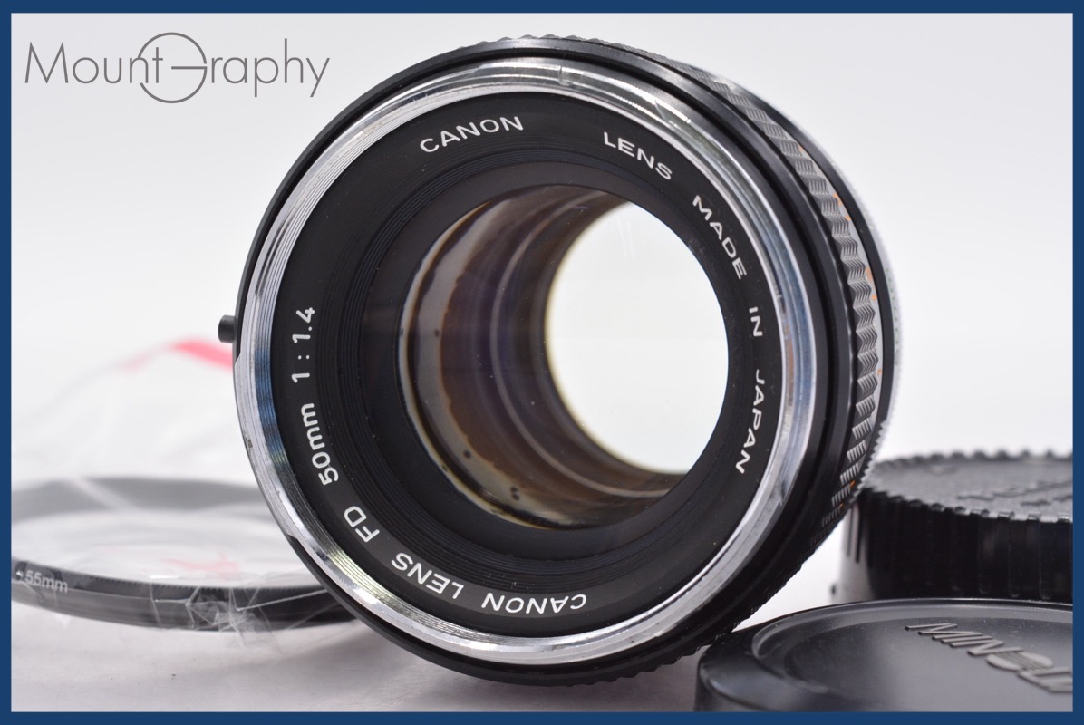 ★良品★ キヤノン Canon FD 50mm F1.4 前後キャップ&レンズフィルター付 ★完動★同梱無料 #am2674