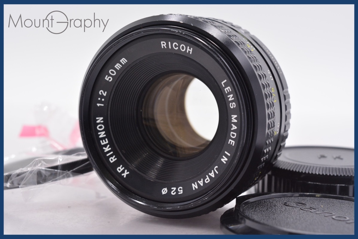 リコー RICOH XR RIKENON 50mm F2 前後キャップ&レンズフィルター付 ペンタックスK用(MF) ★完動★同梱無料 #am2747