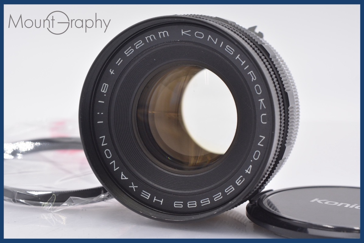 ★良品★ コニカ KONICA HEXANON 52mm F1.8 前キャップ&レンズフィルター付 ★完動★同梱無料 #am2754