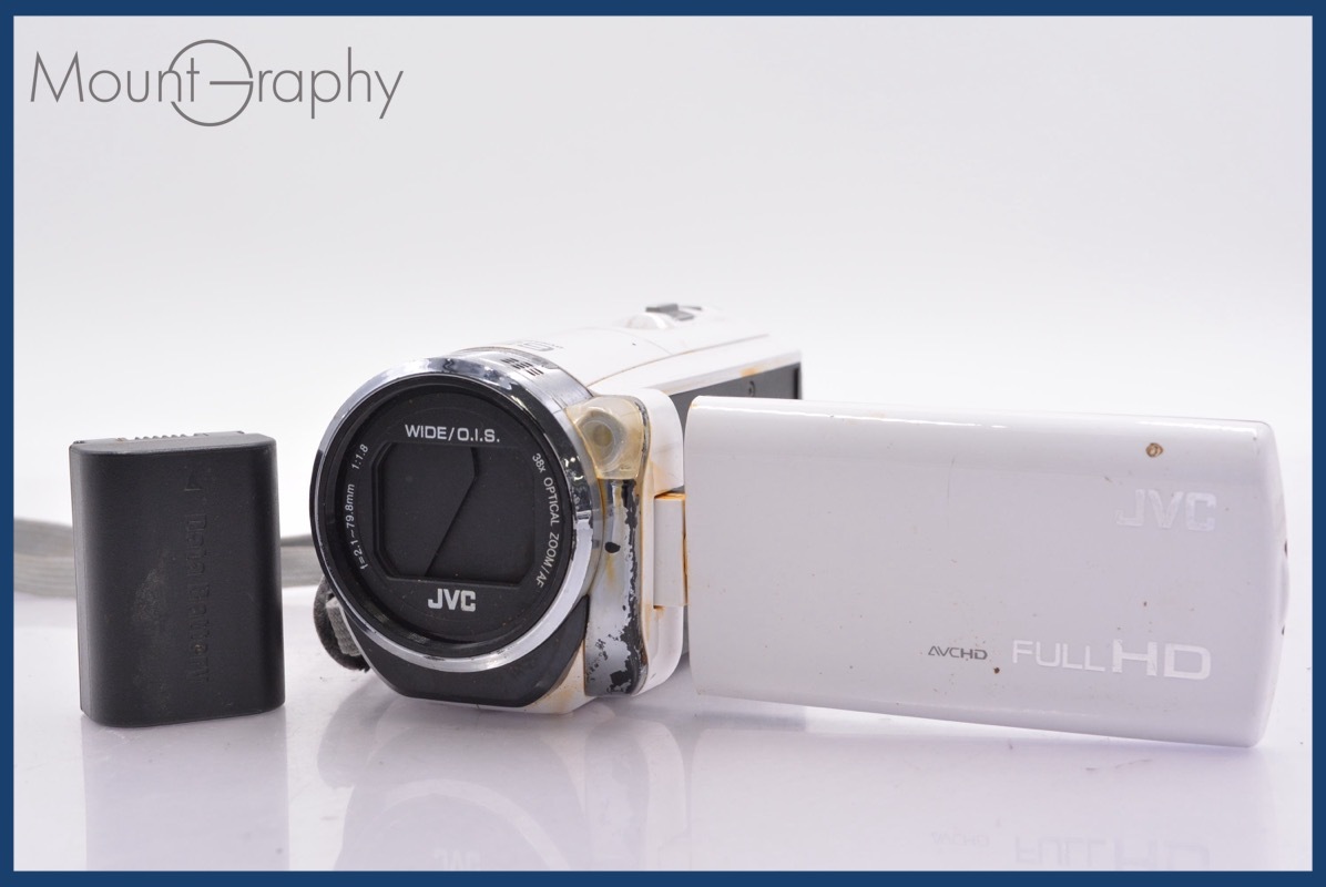 ★ジャンク特価★ ケンウッド JVC GZ-E565-W 38x バッテリー付属 同梱無料 #mj5347