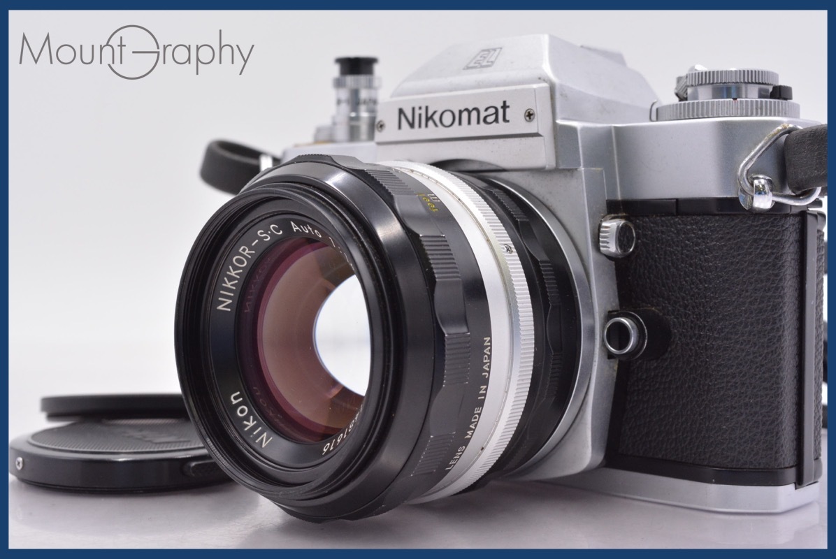 【動作保証】 ニコン Nikon Nikomat EL + Nikon NIKKOR-S・C Auto 50mm F1.4 非Ai 前キャップ&レンズフィルター付 同梱無料 #yk5709