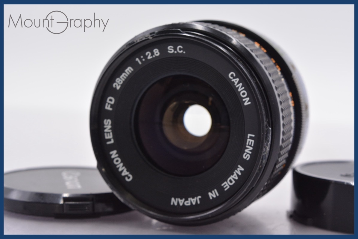【動作保証】 キヤノン Canon FD 28mm F2.8 S.C. 前後キャップ付 同梱無料 #am3298