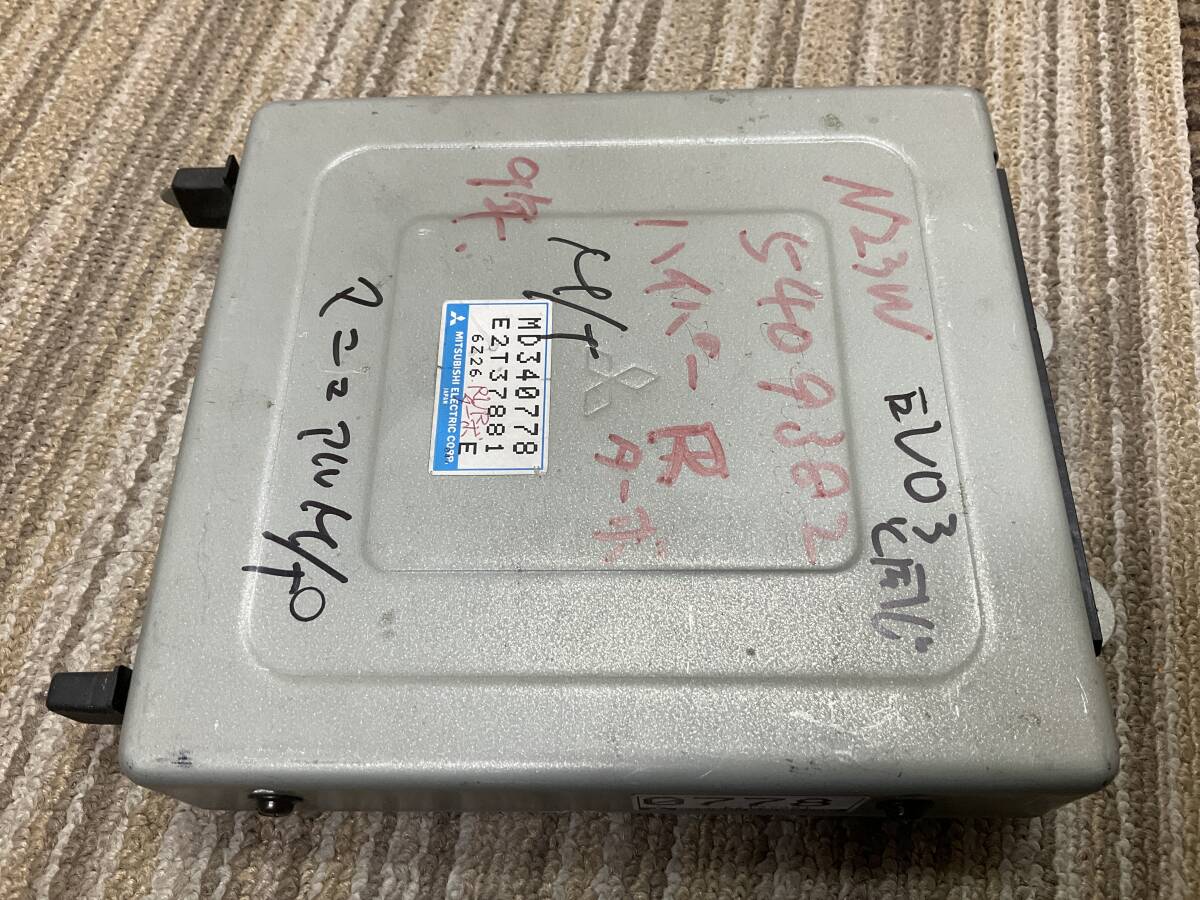 三菱　RVR ハイパースポーツギアR ターボ　ECU N23W 5速　4G63 エンジン　コンピューター　EVO3MD340778 E2T37881 0778 