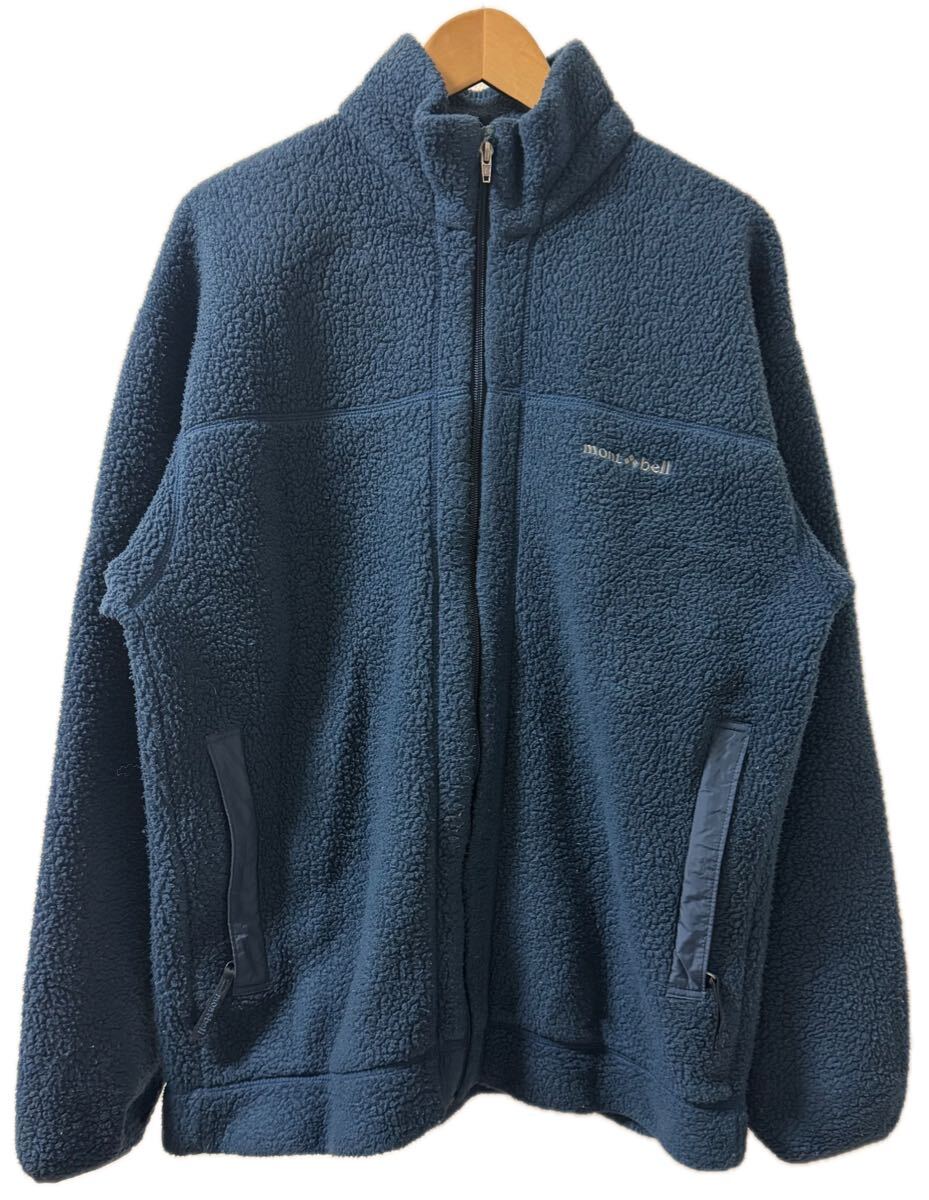 mont-bell モンベル クリマプラス size L ネイビー 紺 フリース ジャケット POLARTEC ポーラテック 長袖 フリースジャケット アウトドア